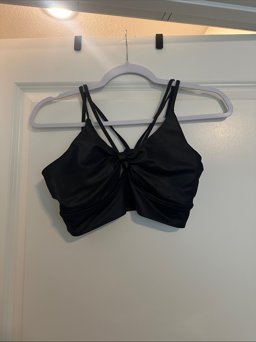 BuffBunny Black Strappy Knot Sports Bra